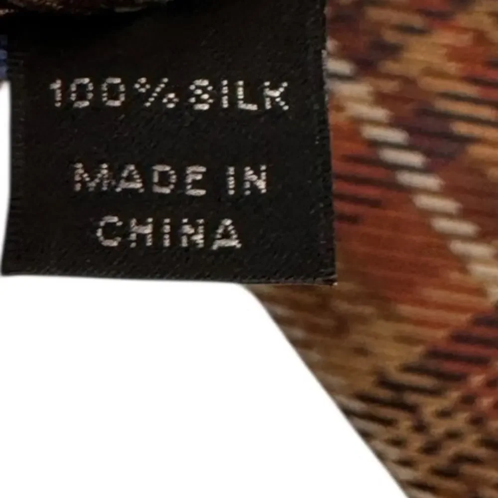 MICHELSONS Est. 1937 Brown Silk Work Attire Busness Tie